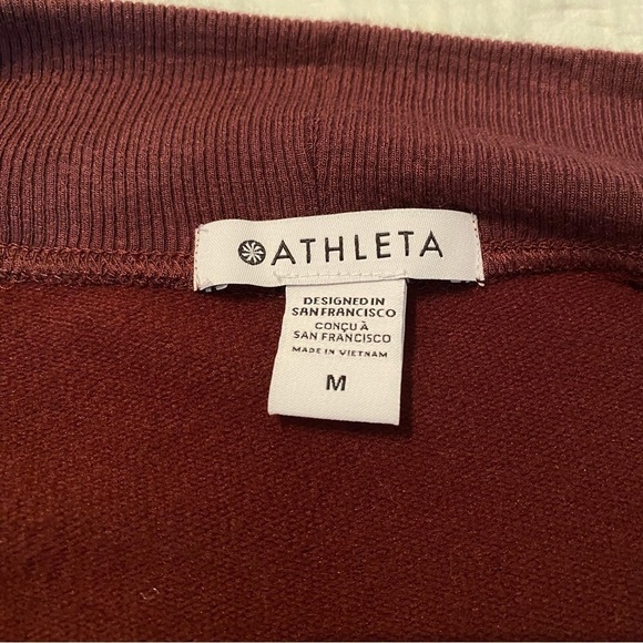 Athleta Poise Dance Wrap Tie Burgundy Sweater - Medium - Picture 8 of 16